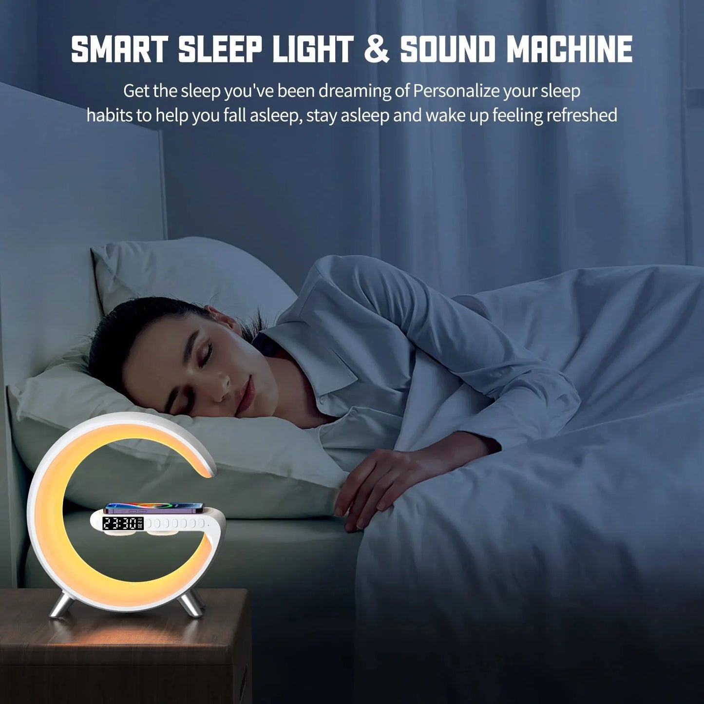 Smart LED Wireless Charging Alarm Clock