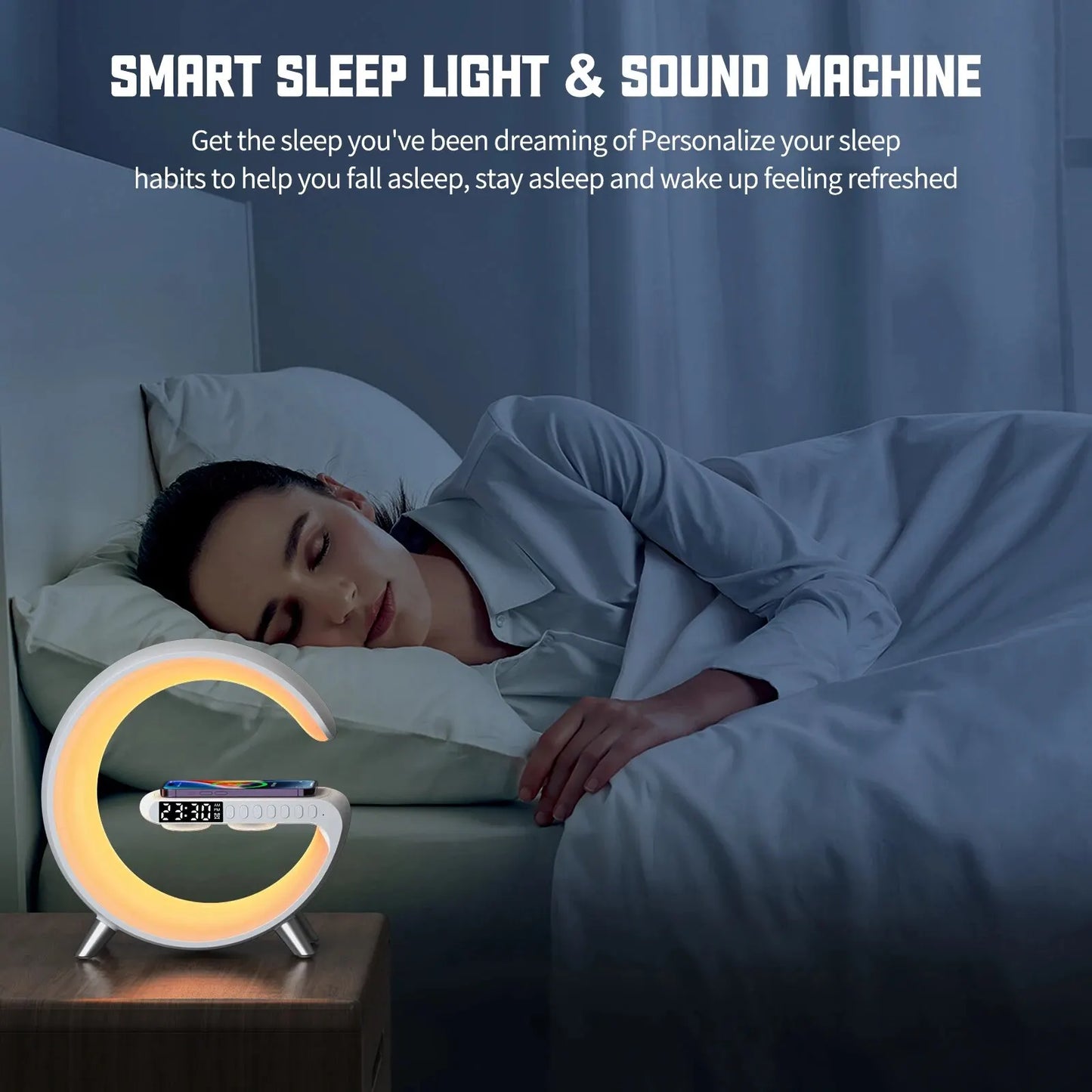 Smart LED Wireless Charging Alarm Clock